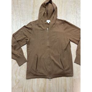 Cyrus Women’s Full Zip Sweater Brown Medium M Rayon Poly Nylon C442218